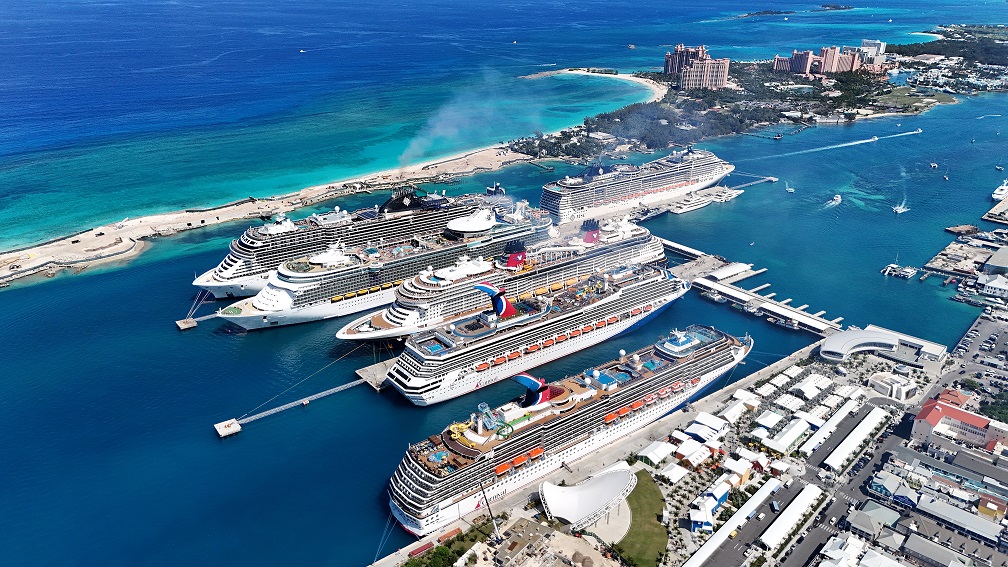 SIX SHIPS AT NASSAU CRUISE PORT MARCH 2025