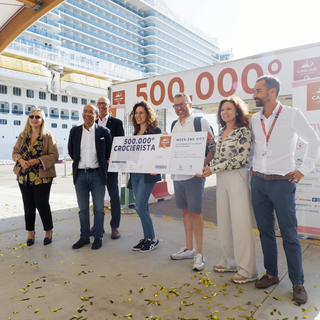 Cagliari Cruise Port Celebrates its 500,000th Passenger  (Image at LateCruiseNews.com - November 2024